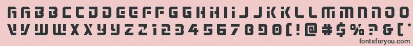 Legiosabinatitle-fontti – mustat fontit vaaleanpunaisella taustalla