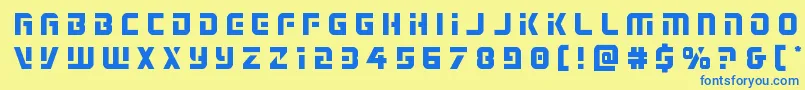 Legiosabinatitle Font – Blue Fonts on Yellow Background