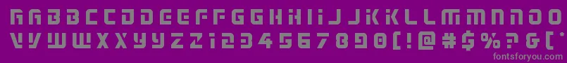 フォントLegiosabinatitle – 紫の背景に灰色の文字