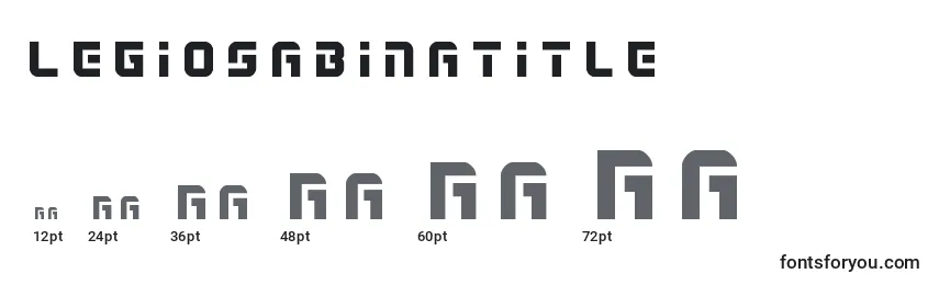 Размеры шрифта Legiosabinatitle