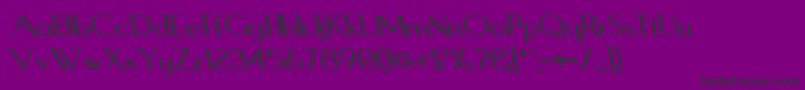 Шрифт AquaductReverseItalic – чёрные шрифты на фиолетовом фоне