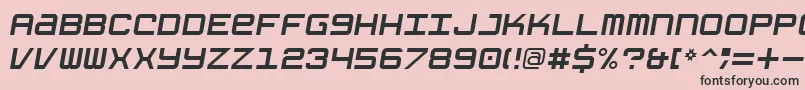 GrishenkoOpiyatNbpItalic Font – Black Fonts on Pink Background