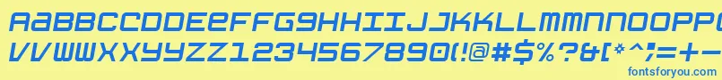 GrishenkoOpiyatNbpItalic Font – Blue Fonts on Yellow Background