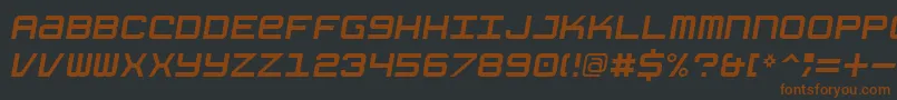 Police GrishenkoOpiyatNbpItalic – polices brunes sur fond noir