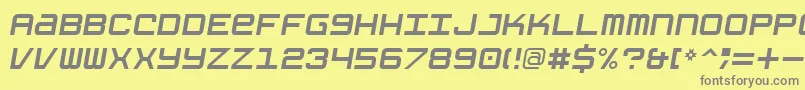 GrishenkoOpiyatNbpItalic Font – Gray Fonts on Yellow Background