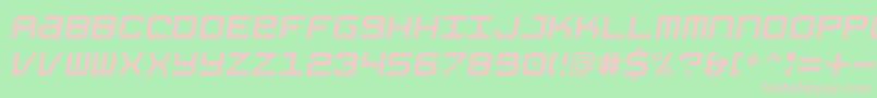 GrishenkoOpiyatNbpItalic Font – Pink Fonts on Green Background