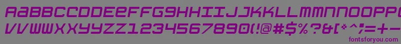 GrishenkoOpiyatNbpItalic Font – Purple Fonts on Gray Background