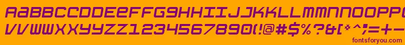 GrishenkoOpiyatNbpItalic Font – Purple Fonts on Orange Background