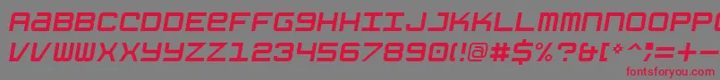 フォントGrishenkoOpiyatNbpItalic – 赤い文字の灰色の背景