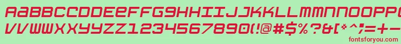 GrishenkoOpiyatNbpItalic Font – Red Fonts on Green Background