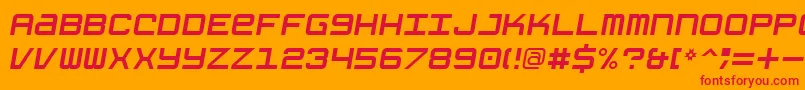 フォントGrishenkoOpiyatNbpItalic – オレンジの背景に赤い文字