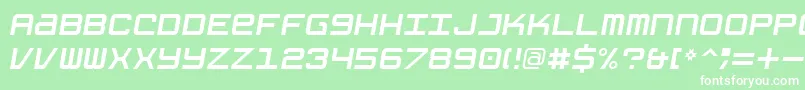 GrishenkoOpiyatNbpItalic Font – White Fonts on Green Background