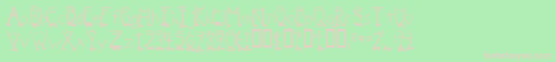 Zhangqa ffy Font – Pink Fonts on Green Background