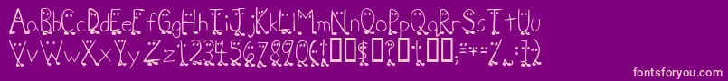 Zhangqa ffy Font – Pink Fonts on Purple Background