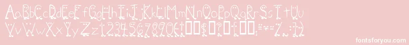 Zhangqa ffy Font – White Fonts on Pink Background