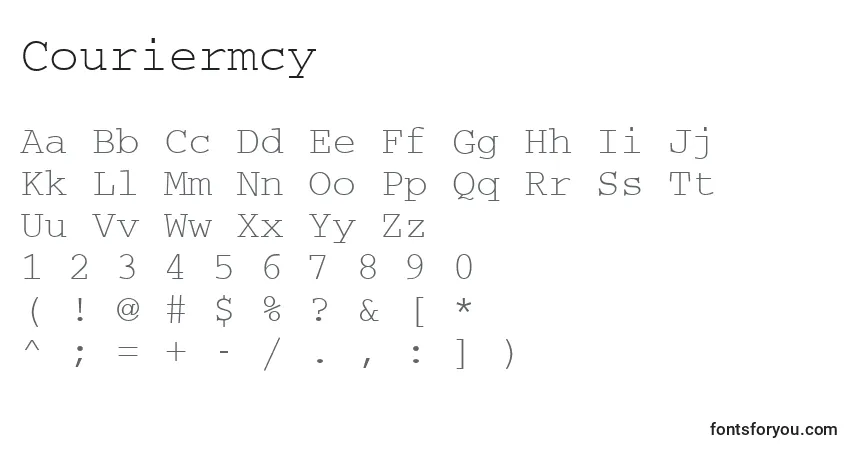 Fuente Couriermcy - alfabeto, números, caracteres especiales