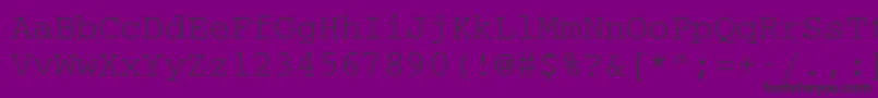 Couriermcy Font – Black Fonts on Purple Background