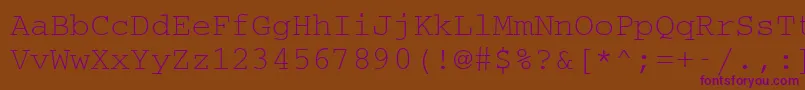Шрифт Couriermcy – фиолетовые шрифты на коричневом фоне