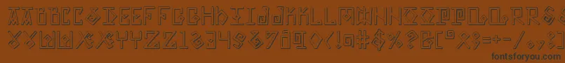 Eldermagics Font – Black Fonts on Brown Background