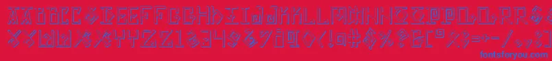 Eldermagics Font – Blue Fonts on Red Background