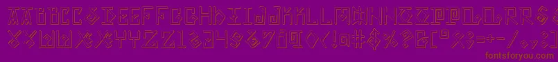 Eldermagics Font – Brown Fonts on Purple Background