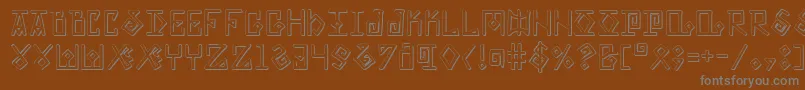 フォントEldermagics – 茶色の背景に灰色の文字