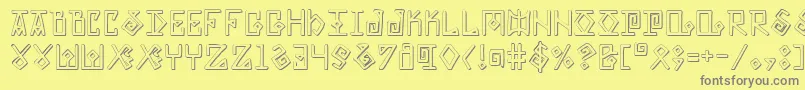 Eldermagics Font – Gray Fonts on Yellow Background