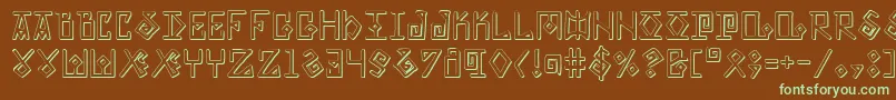 Eldermagics Font – Green Fonts on Brown Background