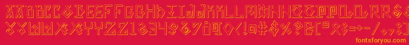 Eldermagics Font – Orange Fonts on Red Background