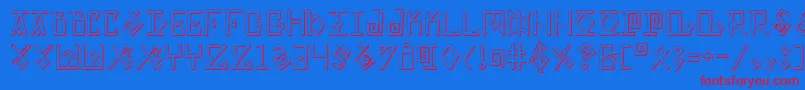 Шрифт Eldermagics – красные шрифты на синем фоне