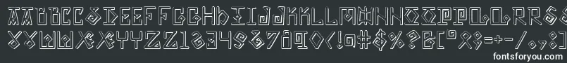 フォントEldermagics – 黒い背景に白い文字