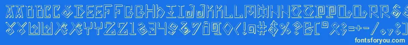 Eldermagics Font – Yellow Fonts on Blue Background