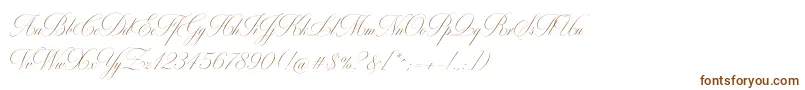 MiltonOne-fontti – ruskeat fontit valkoisella taustalla