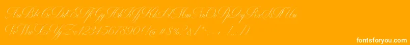 MiltonOne-Schriftart – Weiße Schriften auf orangefarbenem Hintergrund