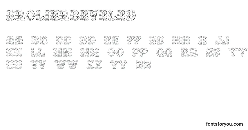 Шрифт GrolierBeveled – алфавит, цифры, специальные символы