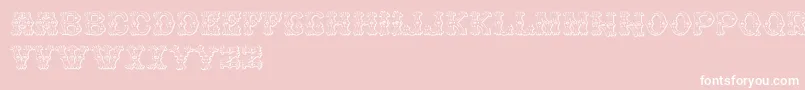 GrolierBeveled Font – White Fonts on Pink Background