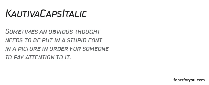KautivaCapsItalic Font