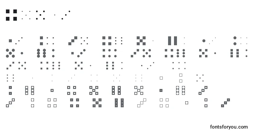 Czcionka Dicey – alfabet, cyfry, specjalne znaki