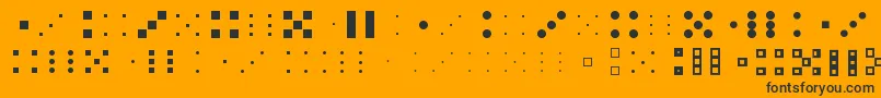 Dicey Font – Black Fonts on Orange Background