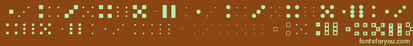 Czcionka Dicey – zielone czcionki na brązowym tle