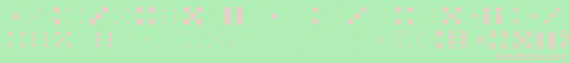 Czcionka Dicey – różowe czcionki na zielonym tle