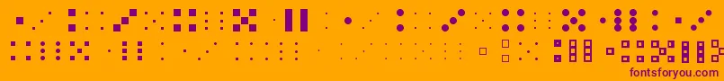 Dicey Font – Purple Fonts on Orange Background