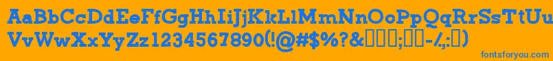 CfgreenmonsterRegular Font – Blue Fonts on Orange Background