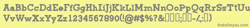 CfgreenmonsterRegular Font – Gray Fonts on Yellow Background
