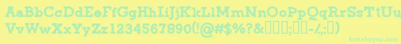 CfgreenmonsterRegular-fontti – vihreät fontit keltaisella taustalla