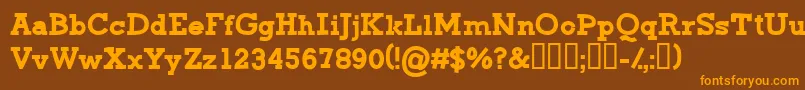 CfgreenmonsterRegular Font – Orange Fonts on Brown Background