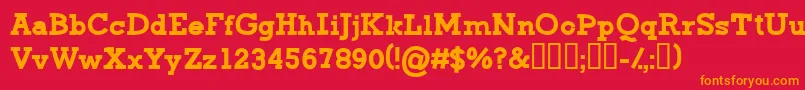 CfgreenmonsterRegular Font – Orange Fonts on Red Background