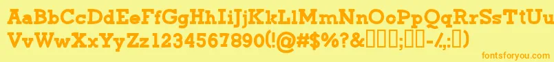 CfgreenmonsterRegular Font – Orange Fonts on Yellow Background