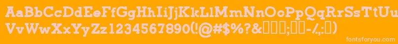 CfgreenmonsterRegular Font – Pink Fonts on Orange Background