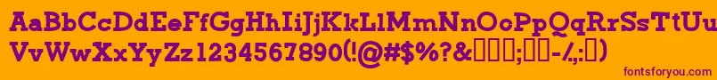 CfgreenmonsterRegular-Schriftart – Violette Schriften auf orangefarbenem Hintergrund